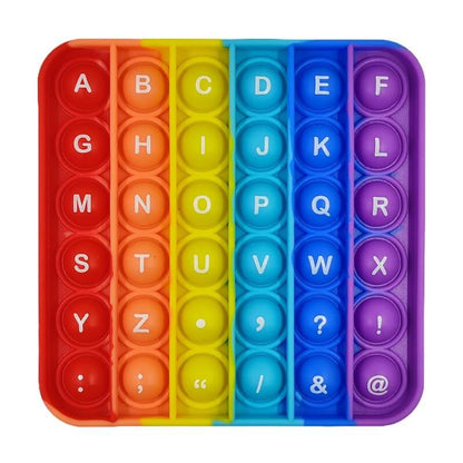 Silicone Pop It Fidget Toy Number Letter Multiplication Design 3