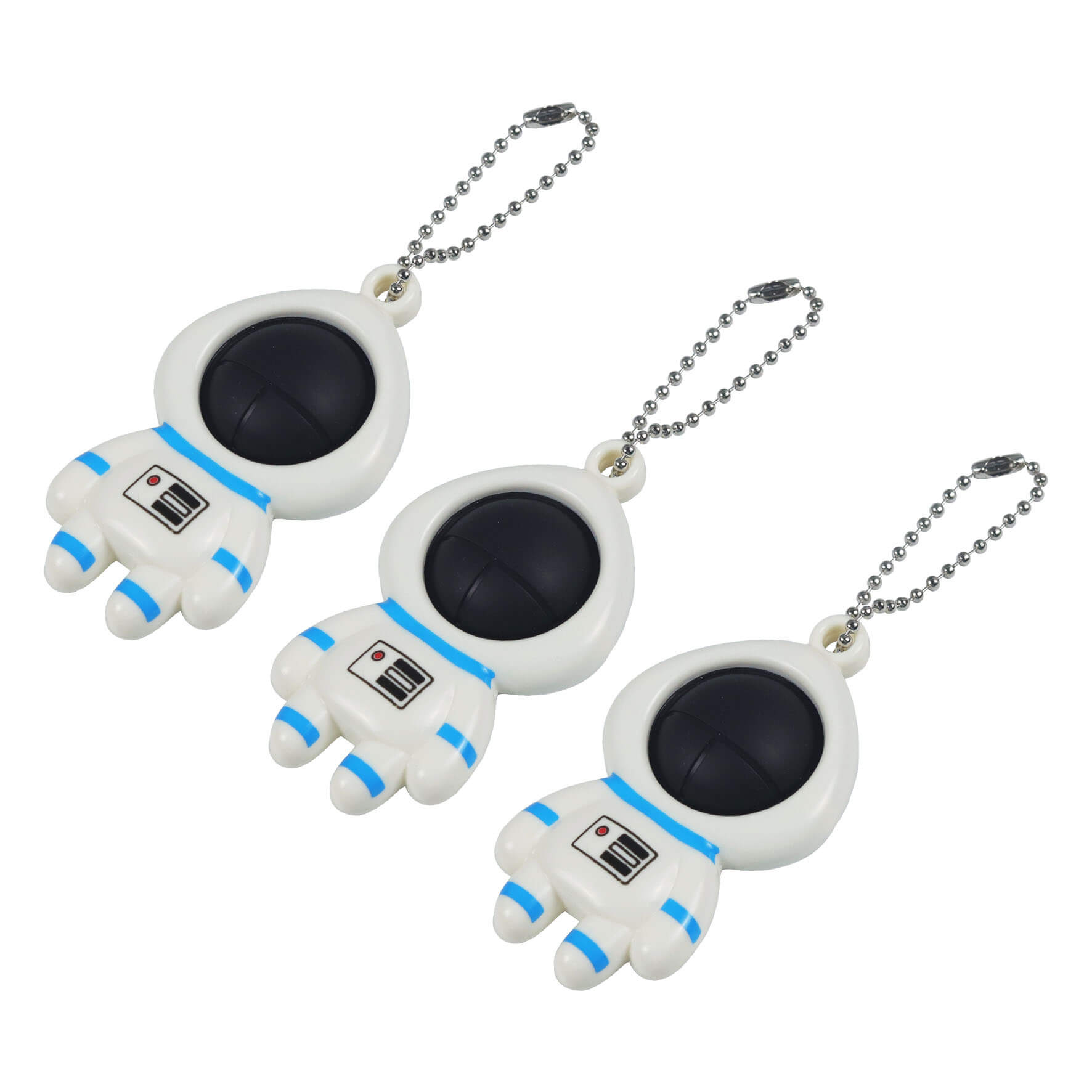 Astronaut Silicone Simple Dimple Fidget Toy Keychain 5