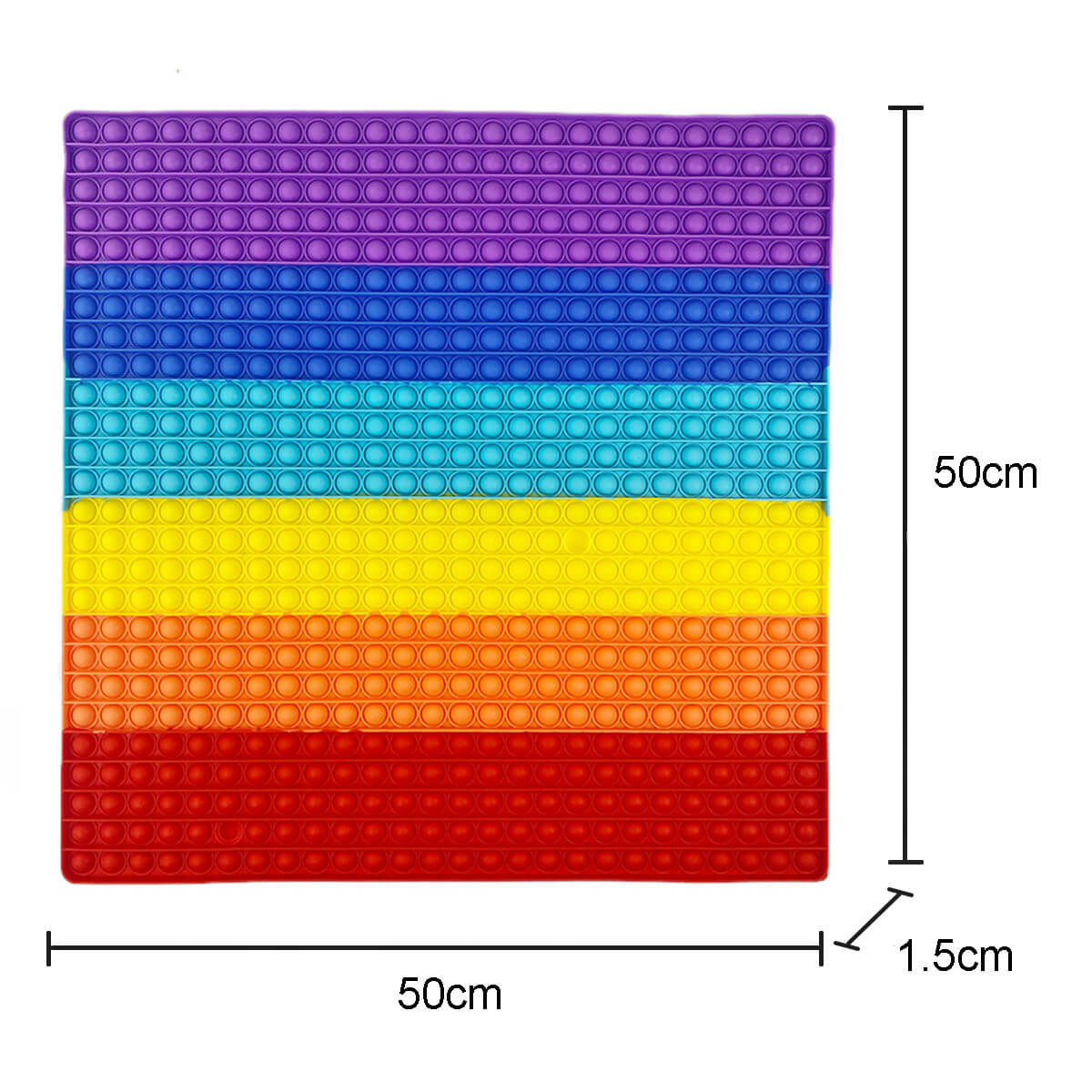 Silicone Pop It Fidget Toy Jumbo Square with 676 Bubbles 50×50cm 2