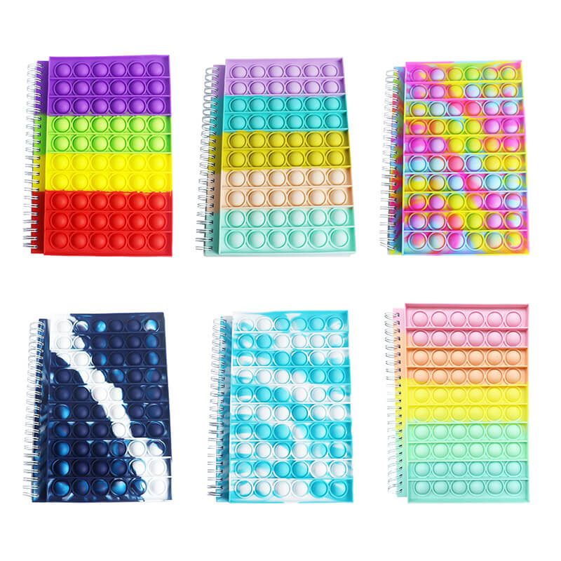 Silicone Pop It Fidget Toy Notebook A5 50 Sheets