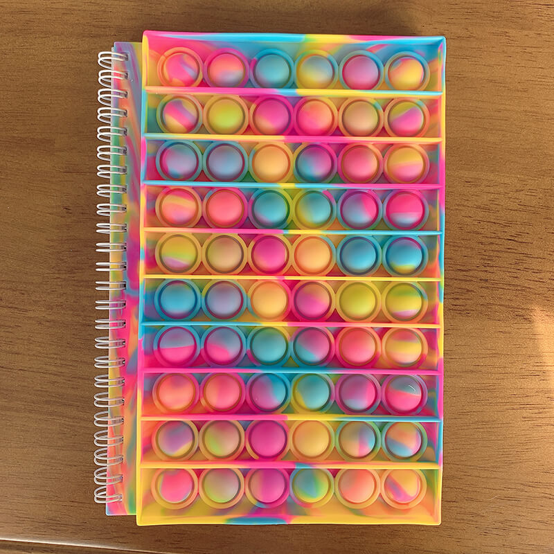 Silicone Pop It Fidget Toy Notebook A5 50 Sheets 9