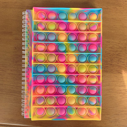 Silicone Pop It Fidget Toy Notebook A5 50 Sheets 9