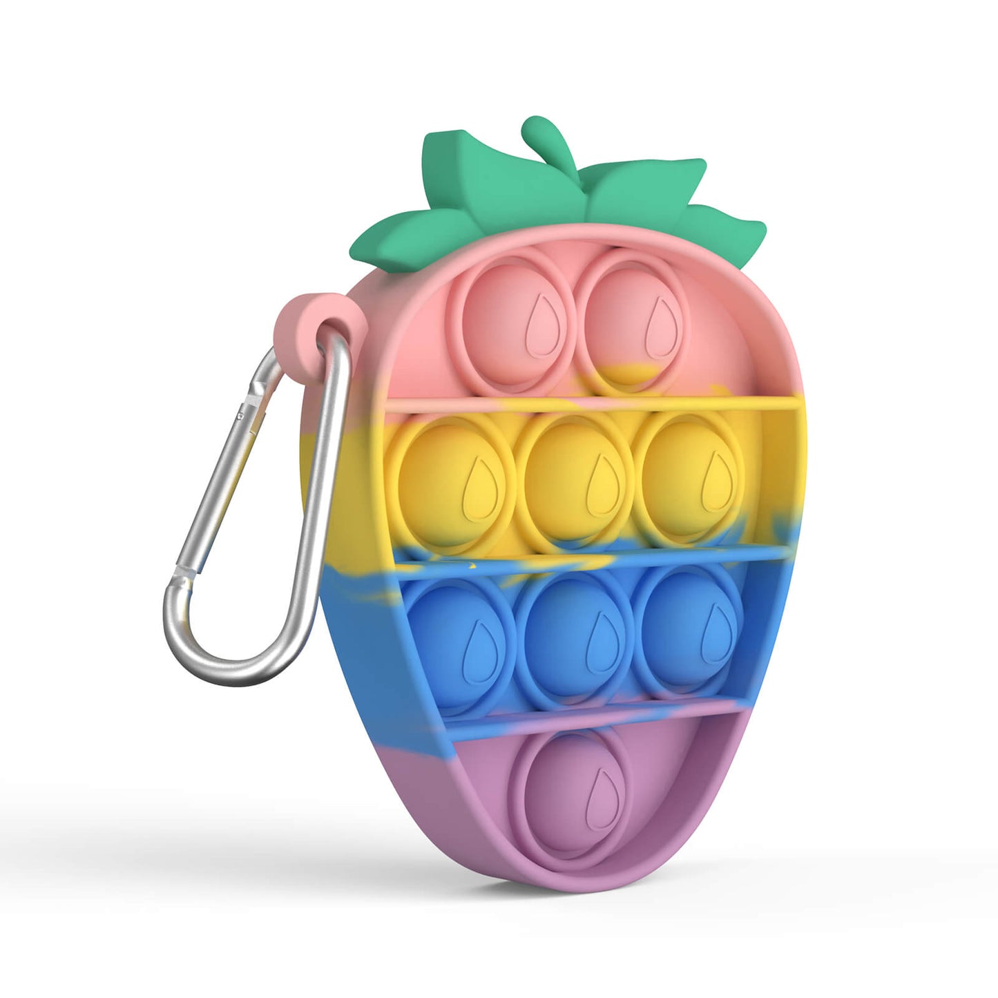 Silicone Pop It Fidget Toy Three Horns Beast Key Chain 7.7x6.5cm 12