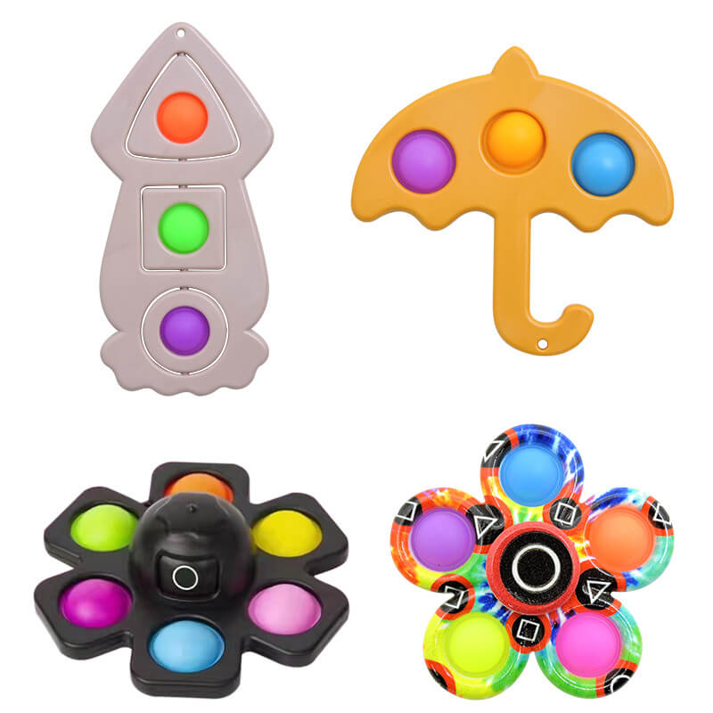 Silicone Squid Pop It Fidget Spinner Sensory Toy