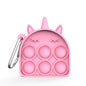 Silicone Pop It Fidget Toy Three Horns Beast Key Chain 7.7x6.5cm