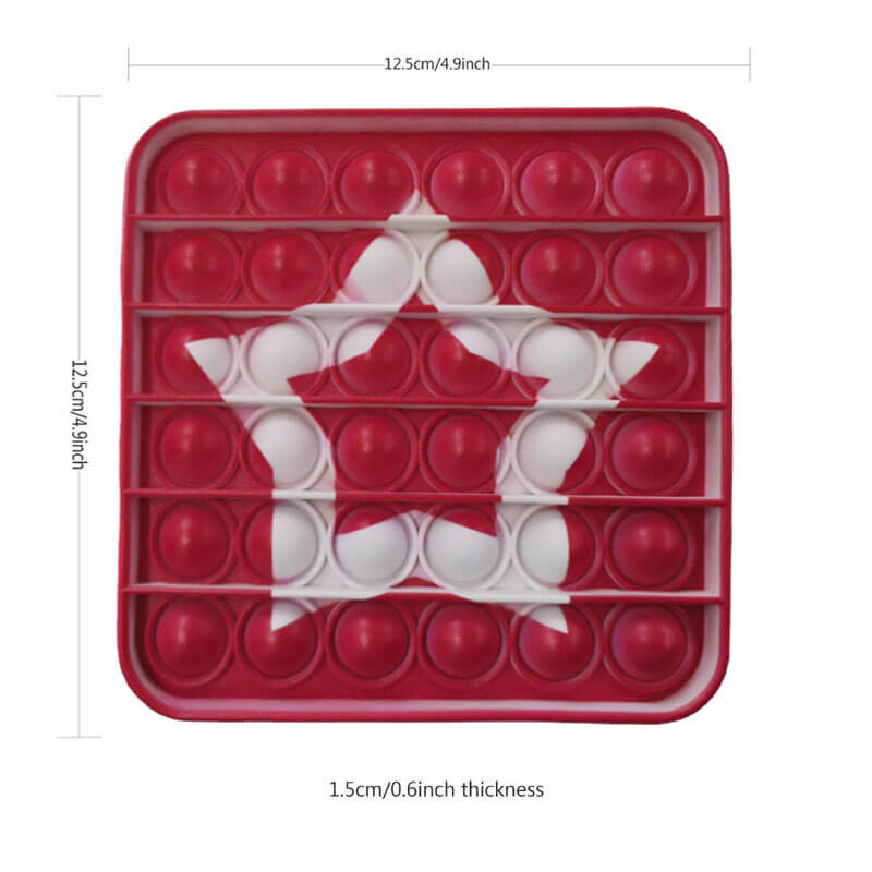 Silicone Pop It Fidget Toy Square Bubble Printed Squid Game 3