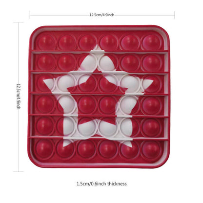 Silicone Pop It Fidget Toy Square Bubble Printed Squid Game 3