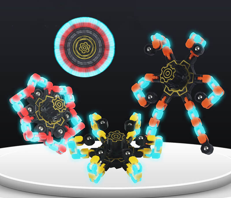 Transformable Fingertip Fidget Spinner Glow in the Dark 3