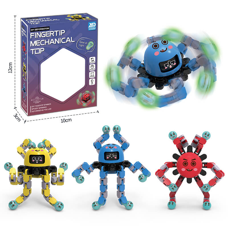 Transformable Fingertip Fidget Spinner Glow in the Dark