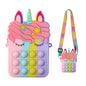 Silicone Pop It Fidget Toy Unicorn Purse 13.7 x 8.1cm 3