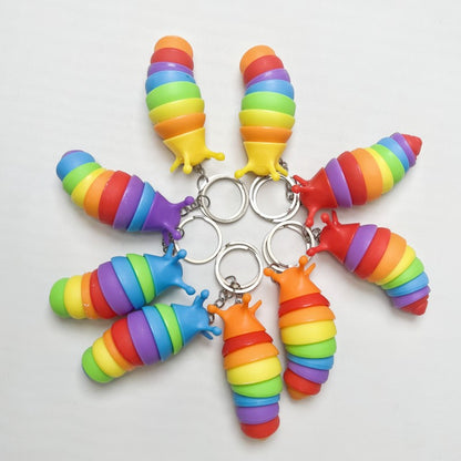 Wholesale-Flexible-Fidget-Sensory-Slug-Toy-7.5cm-keychain