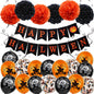 Halloween Balloon Decoration Kit with Paper Flower Balls
