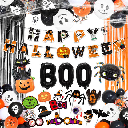 Halloween Boo Foil Balloon Kit Party Decoration Set 9