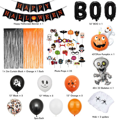 Halloween Boo Foil Balloon Kit Party Decoration Set 2