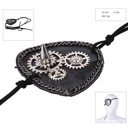 Halloween Pirate Gear Studded Eye Mask Party Accessory 8