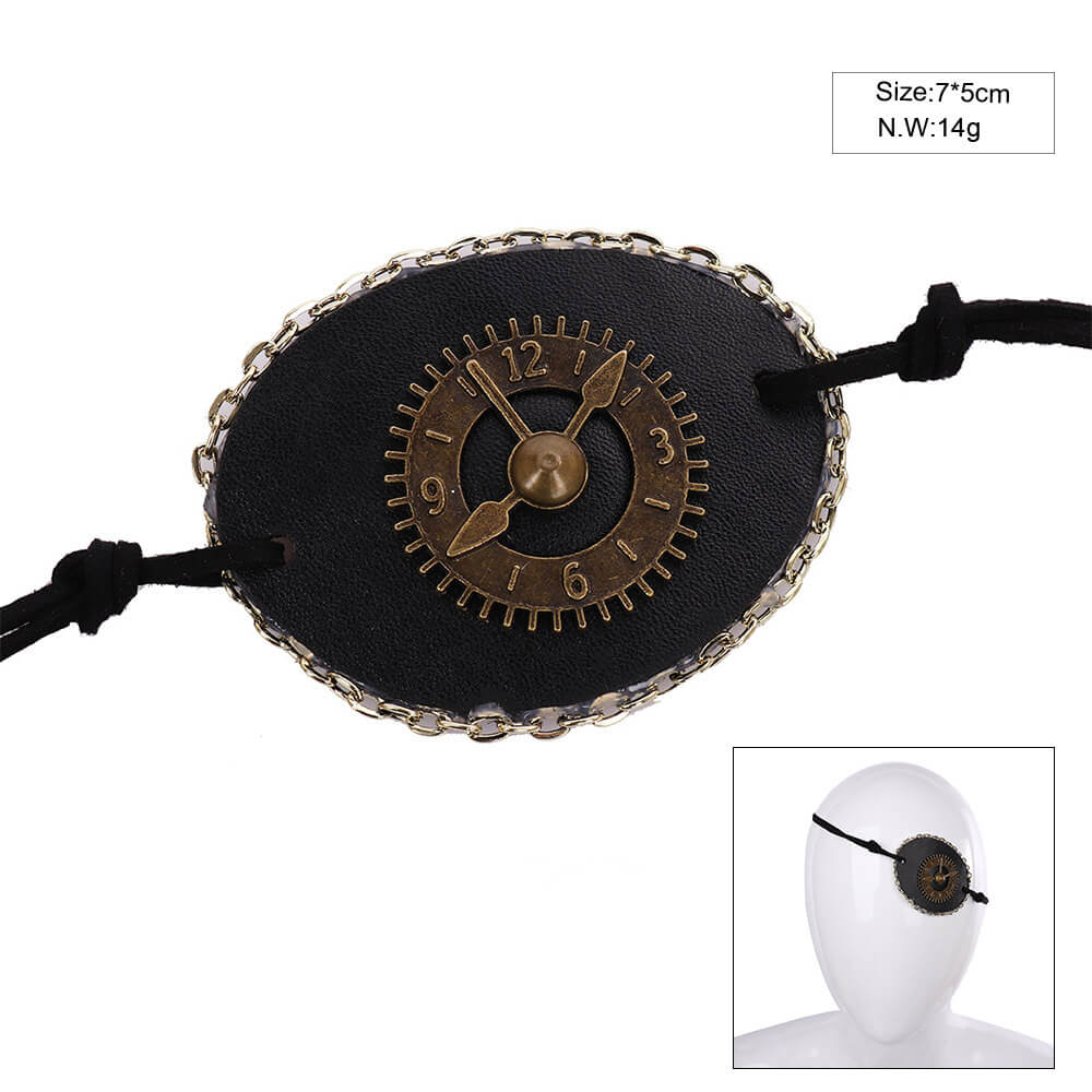 Halloween Pirate Gear Studded Eye Mask Party Accessory 9
