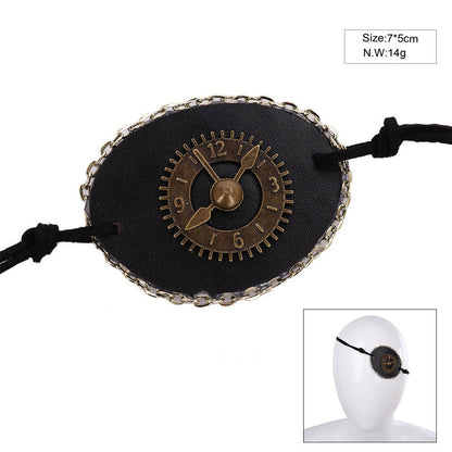 Halloween Pirate Gear Studded Eye Mask Party Accessory 9