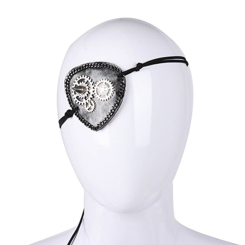 Halloween Pirate Gear Studded Eye Mask Party Accessory 3