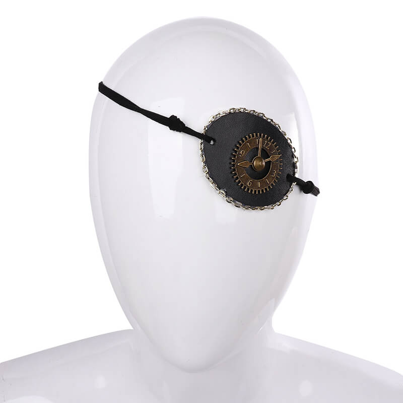 Halloween Pirate Gear Studded Eye Mask Party Accessory 2