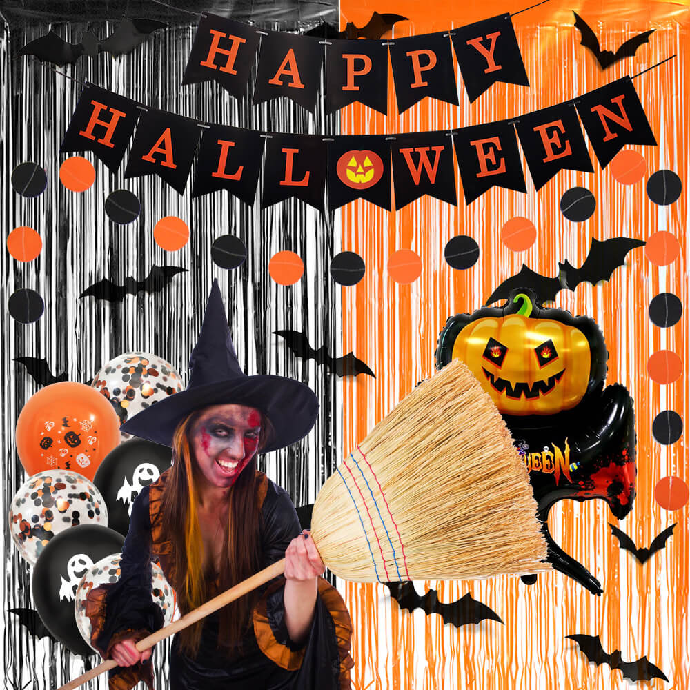 Halloween Pumpkin Foil Balloon Kit Party Decoration Set 3