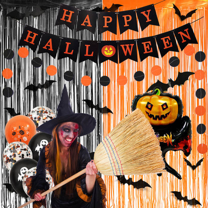 Halloween Pumpkin Foil Balloon Kit Party Decoration Set 3