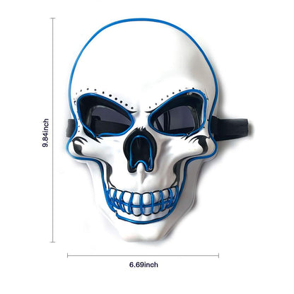 White Skull Glowing Halloween Mask Party Decoration 11