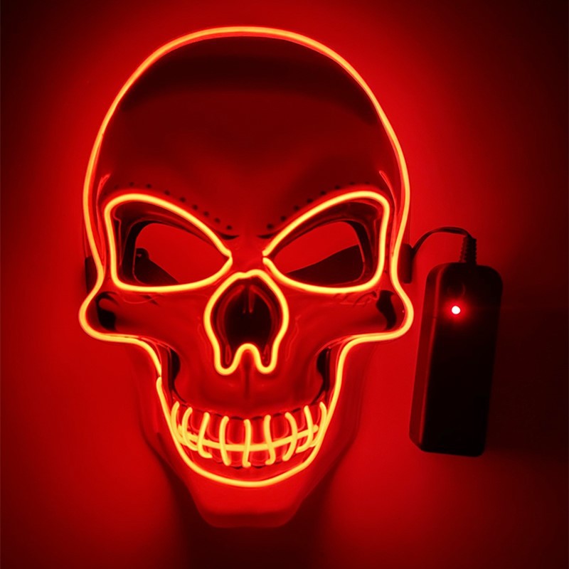 White Skull Glowing Halloween Mask Party Decoration 8