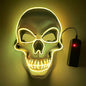 White Skull Glowing Halloween Mask Party Decoration 10
