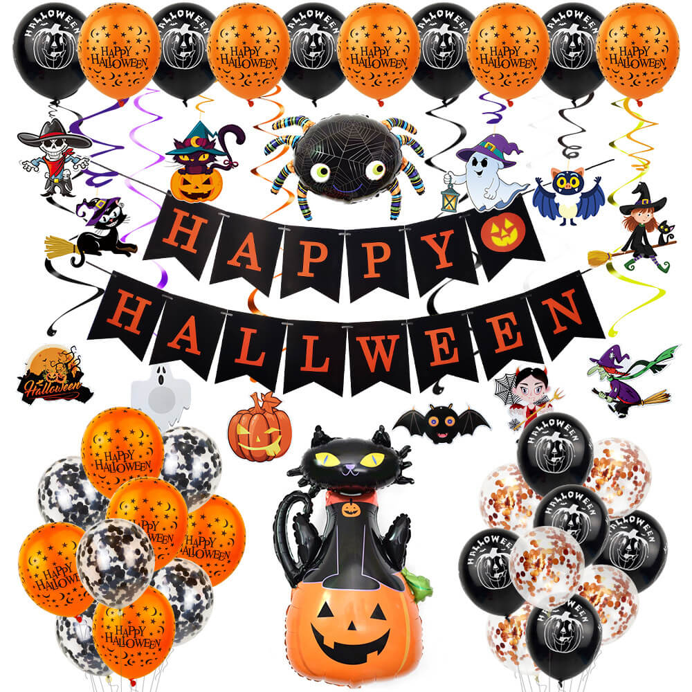 Happy Halloween Foil Balloons Party Decoration Set 2
