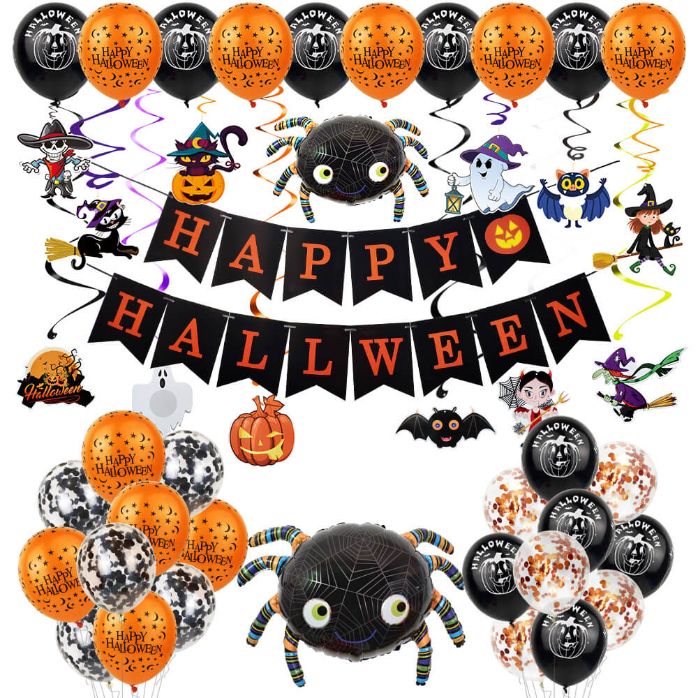 Happy Halloween Foil Balloons Party Decoration Set 3