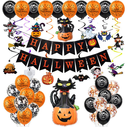 Happy Halloween Foil Balloons Party Decoration Set 4