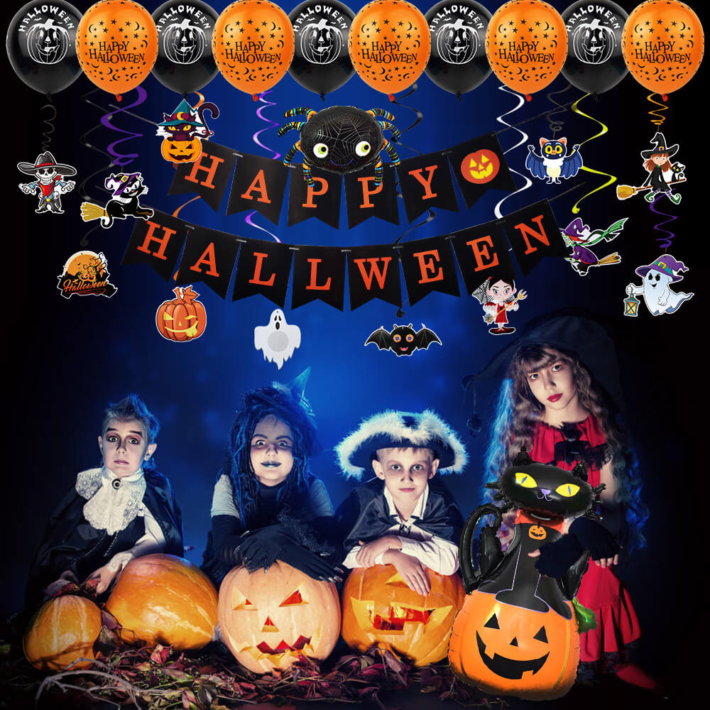 Happy Halloween Foil Balloons Party Decoration Set 10