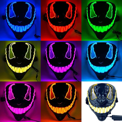 LED Light Up Venom Mask Halloween Party Mask 20cm x 22cm