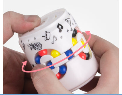 Magic Bean Puzzle Fidget Spinner Cube Rotating Color Match Toy 3