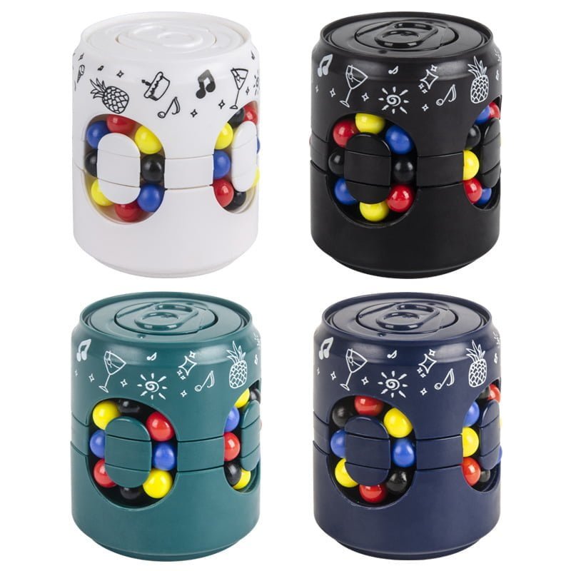 Magic Bean Puzzle Fidget Spinner Cube Rotating Color Match Toy
