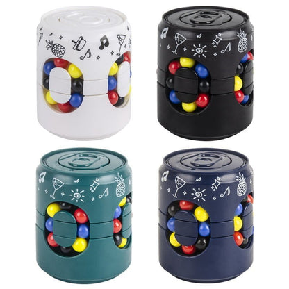 Magic Bean Puzzle Fidget Spinner Cube Rotating Color Match Toy