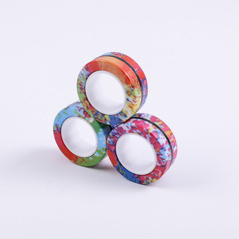 Magnetic Finger Rings Fidget Spinner 3 Pack Set 3