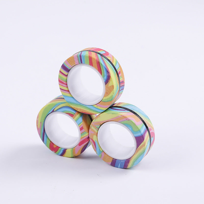 Magnetic Finger Rings Fidget Spinner 3 Pack Set 2