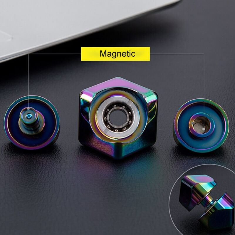 Metal Fidget Cube 3D Spinner Magnetic Zinc Alloy 30mm 4