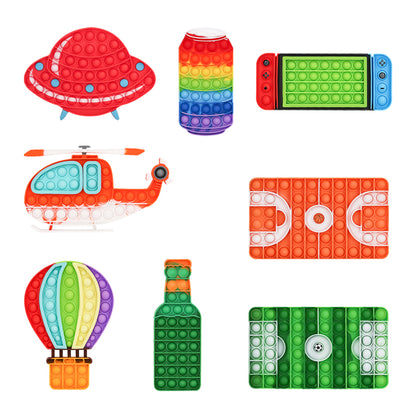 Silicone Pop It Fidget Toy for Boys Assorted Shapes