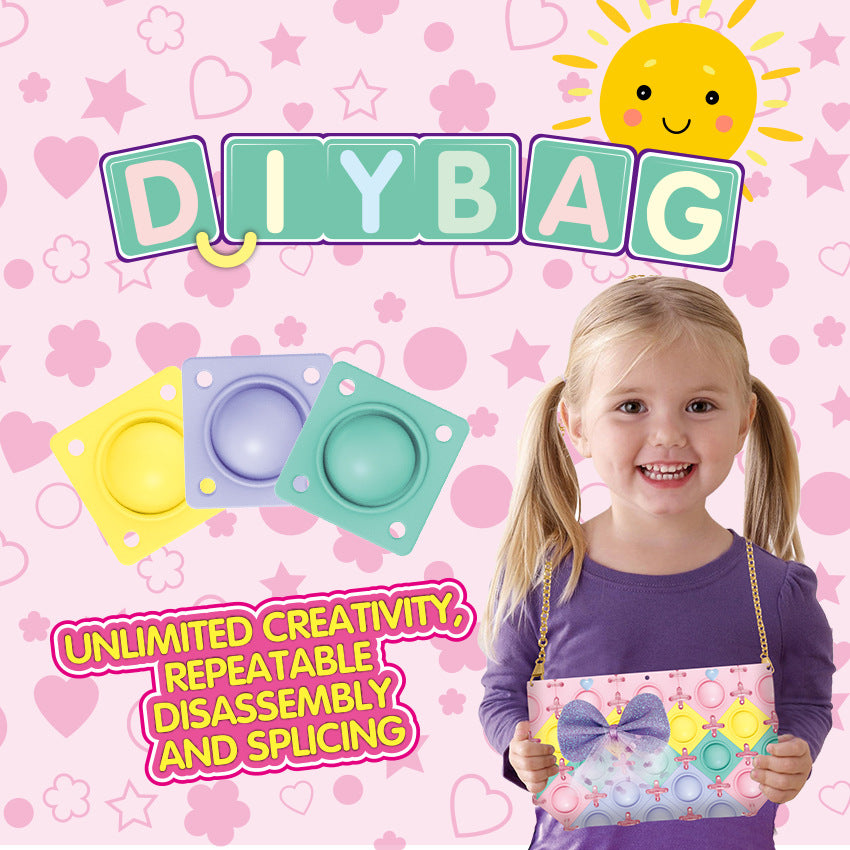 Silicone Pop It Fidget Toy Purse Sensory Bag for Kids and Adults 2