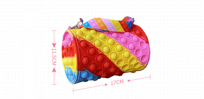 Silicone Pop It Fidget Toy Purse Sensory Bag for Kids and Adults 67