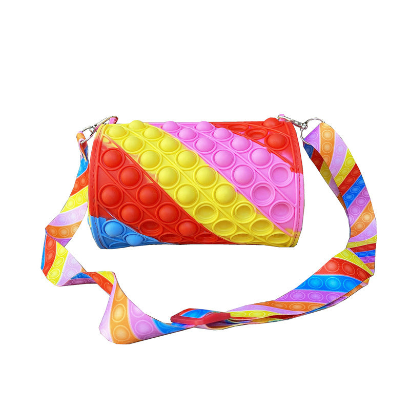 Silicone Pop It Fidget Toy Purse Sensory Bag for Kids and Adults 68