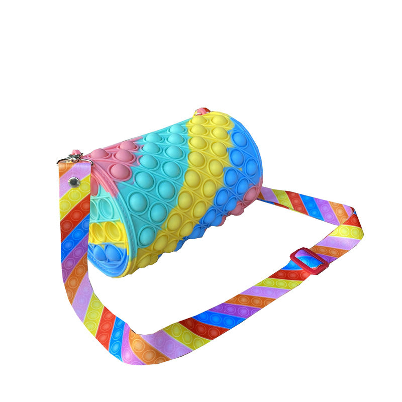 Silicone Pop It Fidget Toy Purse Sensory Bag for Kids and Adults 70