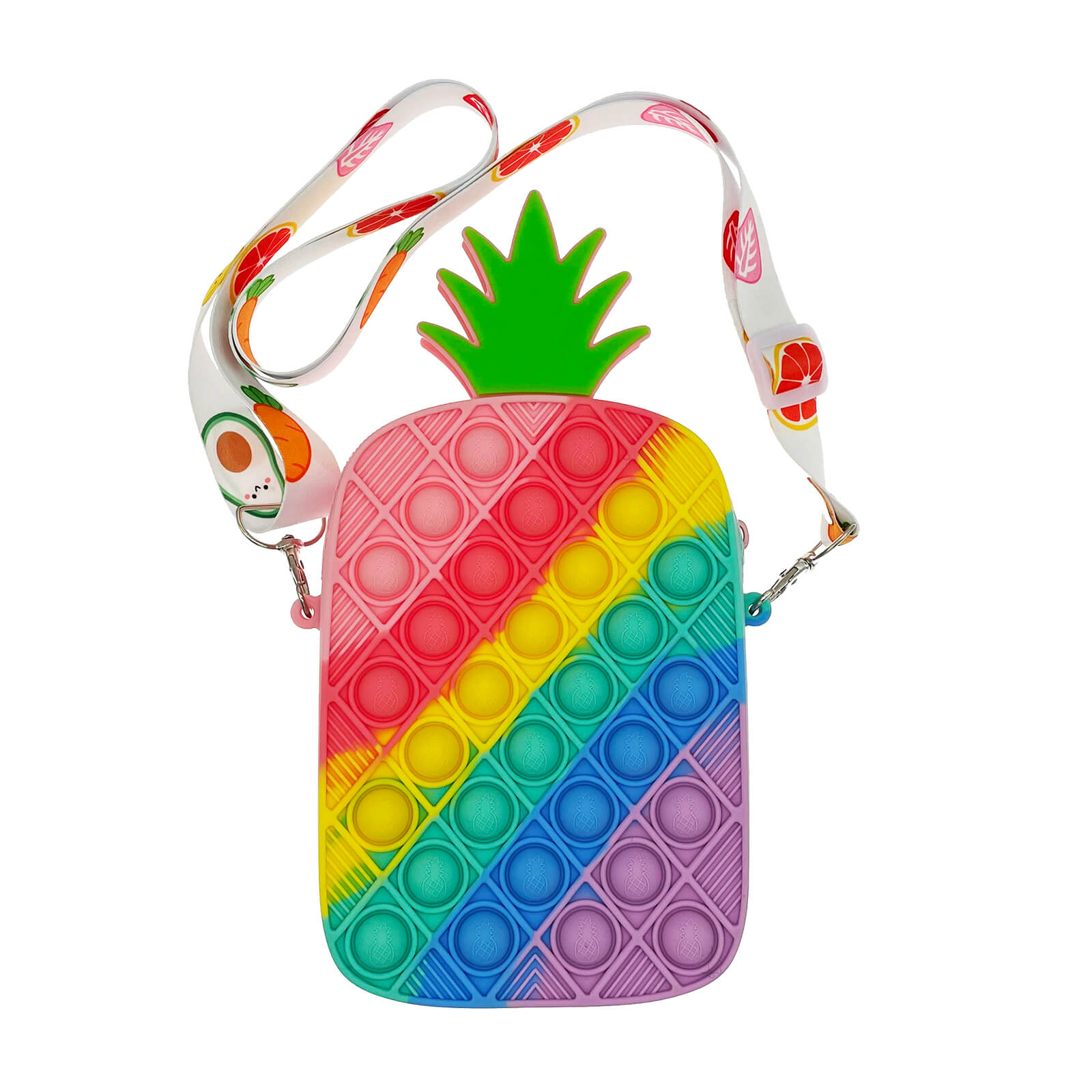 Silicone Pop It Fidget Toy Purse Sensory Bag for Kids and Adults 66