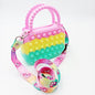 Silicone Pop It Fidget Toy Satchel Bag with Strap 16.5x14.5cm 4