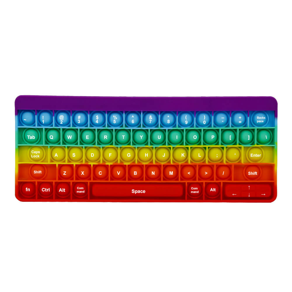 Silicone Pop Tubes Sensory Fidget Toy Keyboard 27x10.8cm 3