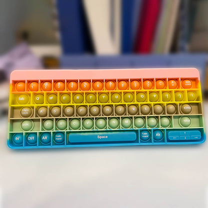 Silicone Pop Tubes Sensory Fidget Toy Keyboard 27x10.8cm 5