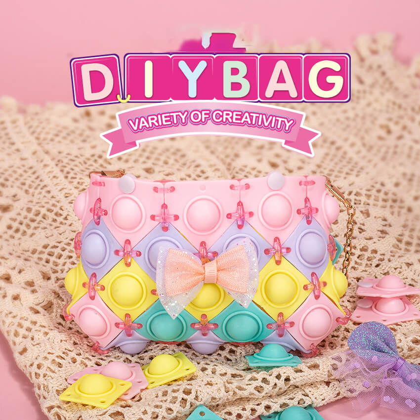 Silicone Pop It Fidget Toy DIY Bag Sensory Creative Play