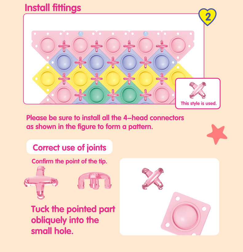 Silicone Pop It Fidget Toy DIY Bag Sensory Creative Play 8